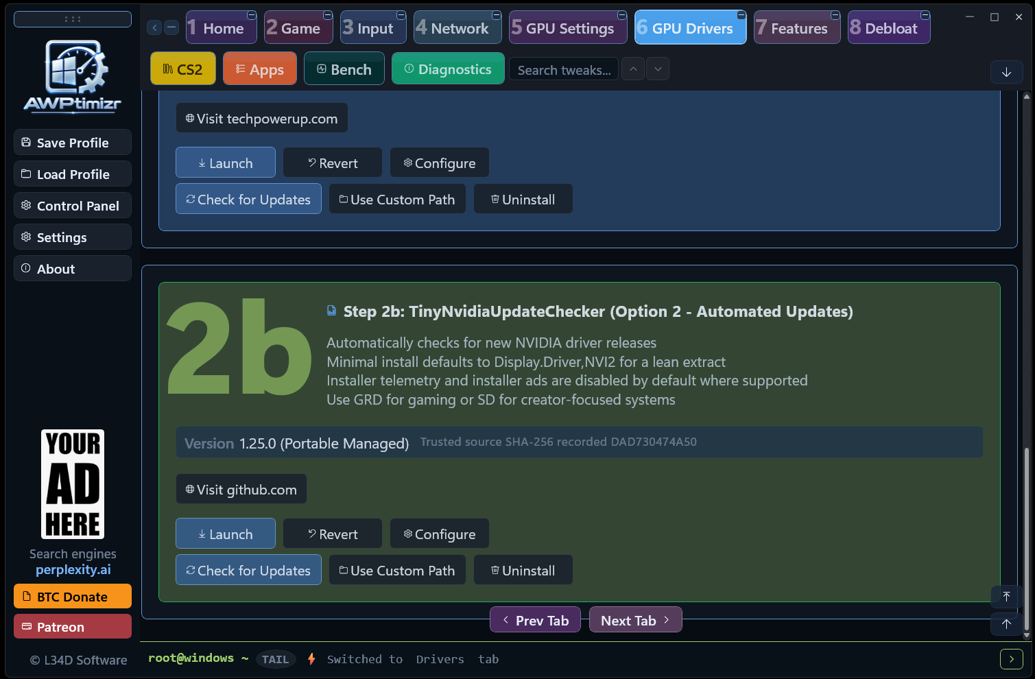 AWPtimizr TNUC workflow